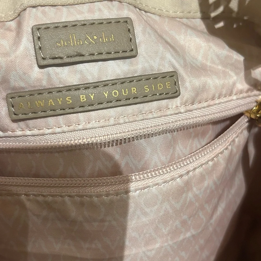 Stella And Dot Ellie Hobo Bag Retired Metallic/Straw Crossbody 2 Way Strap - Picture 2 of 12